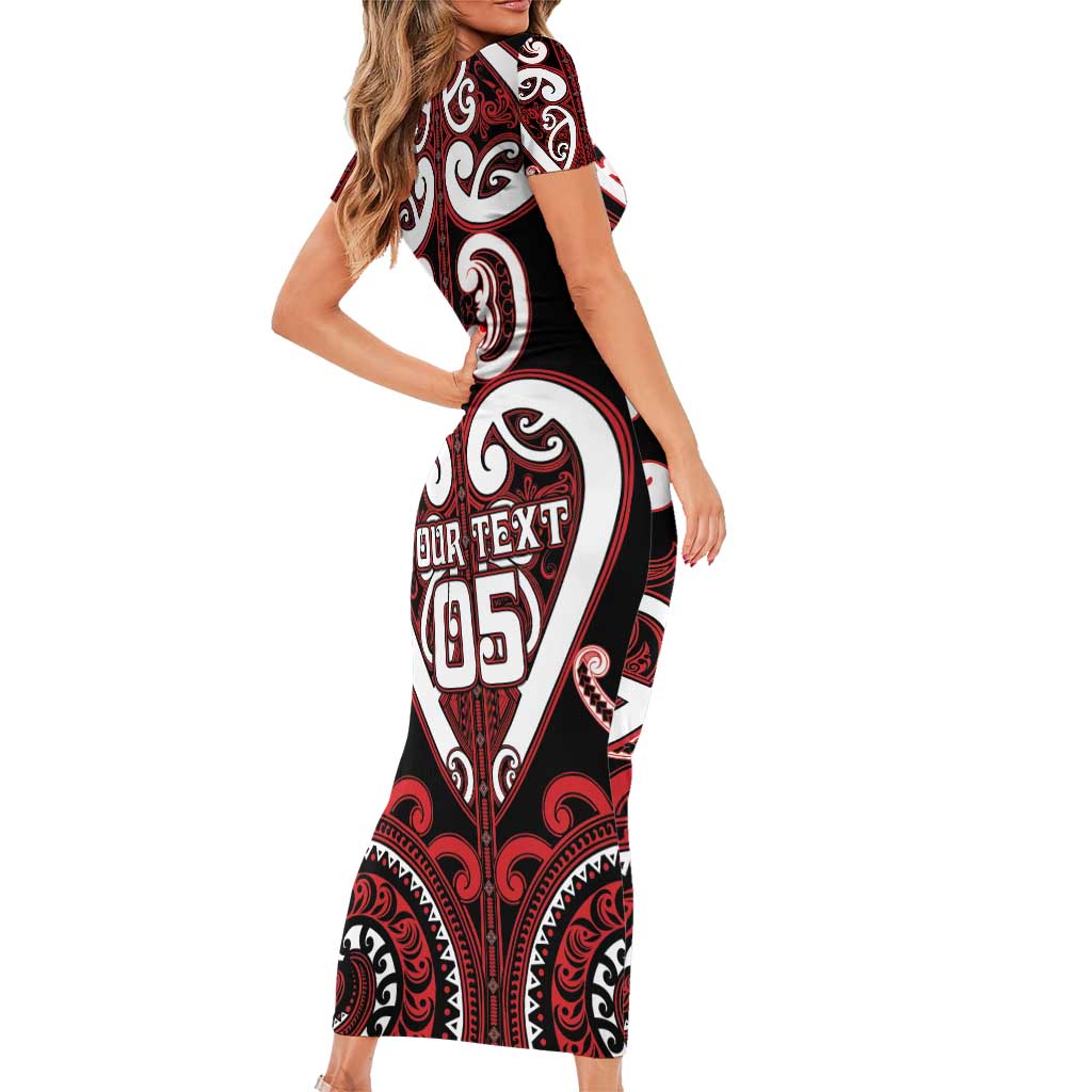 Custom Aotearoa Ngapuhi Family Matching Short Sleeve Bodycon Dress and Hawaiian Shirt Maori Tribal Pattern LT05 - Polynesian Pride