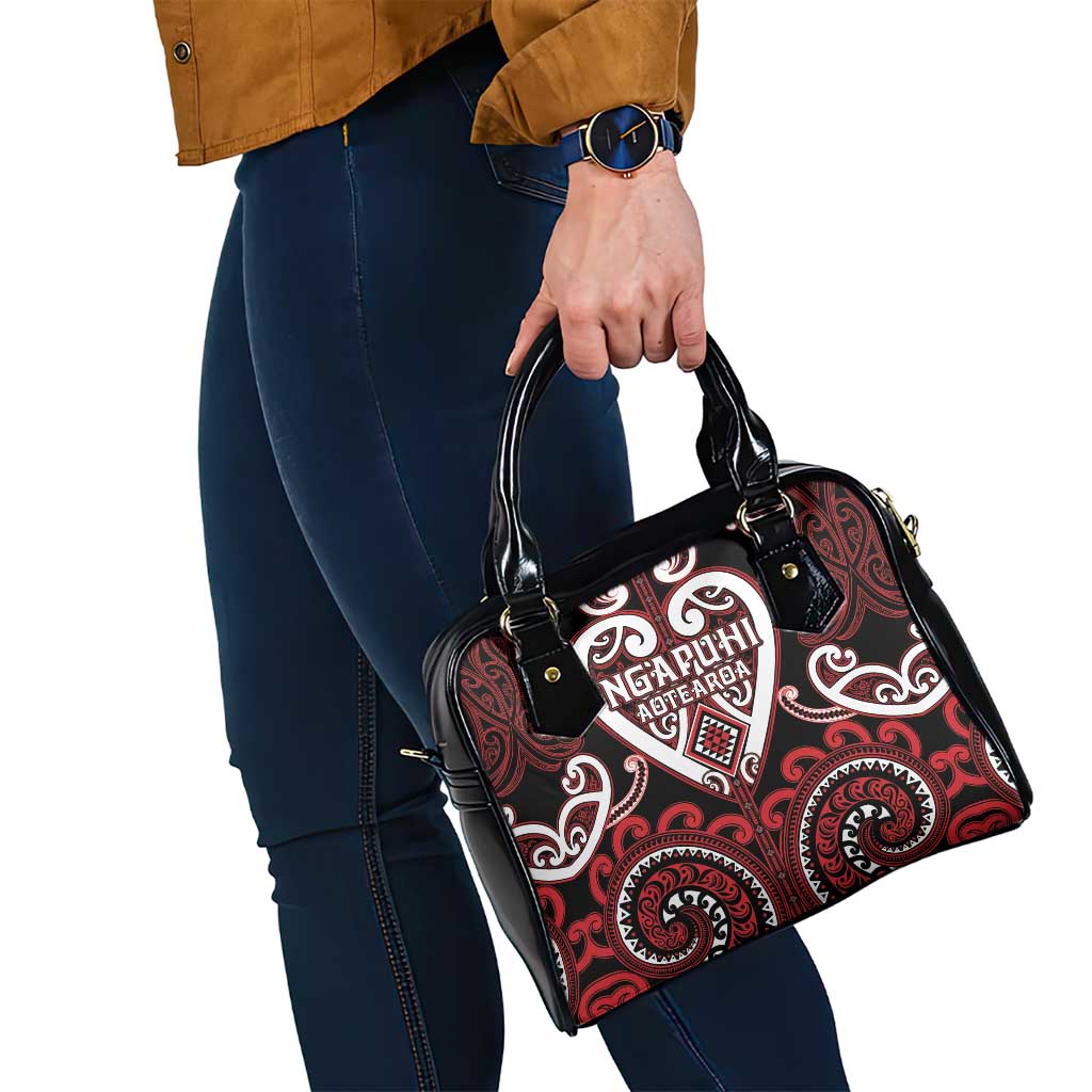 Aotearoa Ngapuhi Shoulder Handbag Maori Tribal Pattern