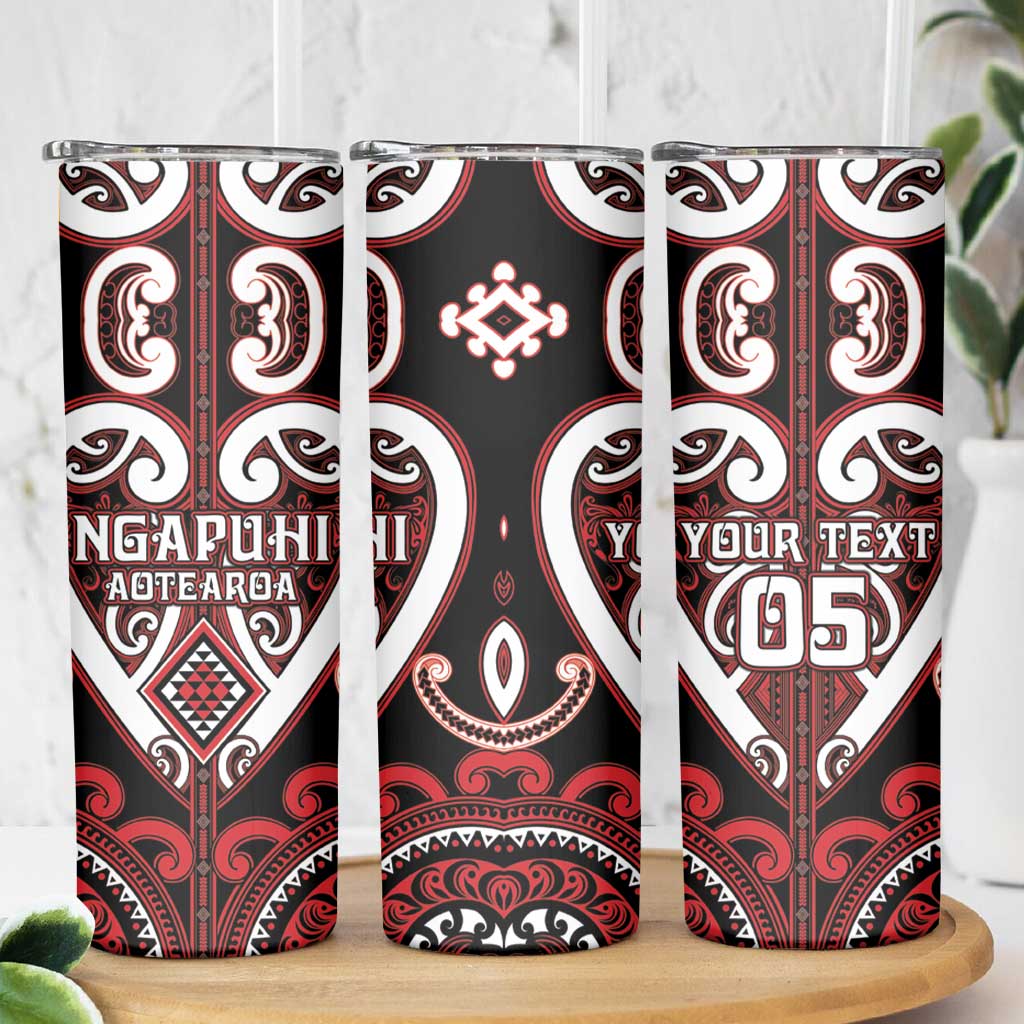 Custom Aotearoa Ngapuhi Skinny Tumbler Maori Tribal Pattern LT05 - Polynesian Pride