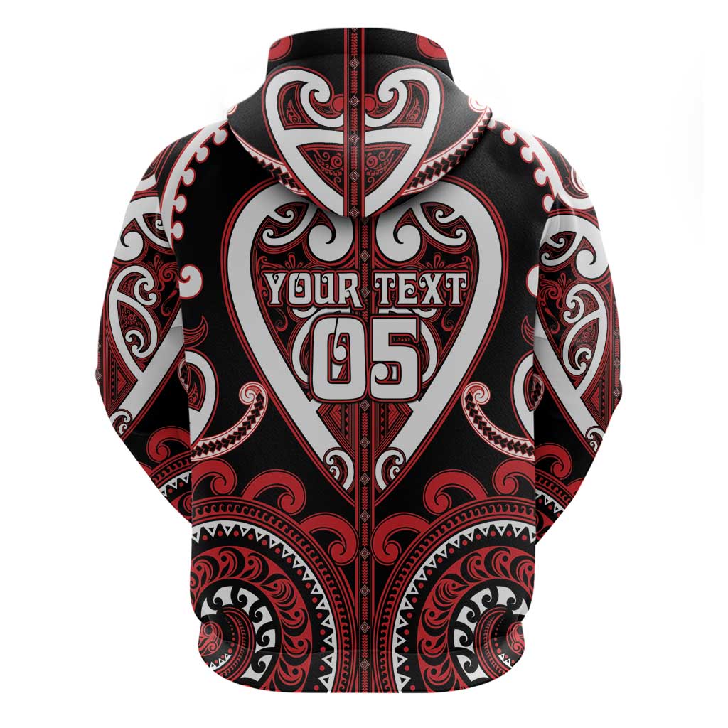 Custom Aotearoa Ngapuhi Zip Hoodie Maori Tribal Pattern
