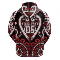 Custom Aotearoa Ngapuhi Zip Hoodie Maori Tribal Pattern