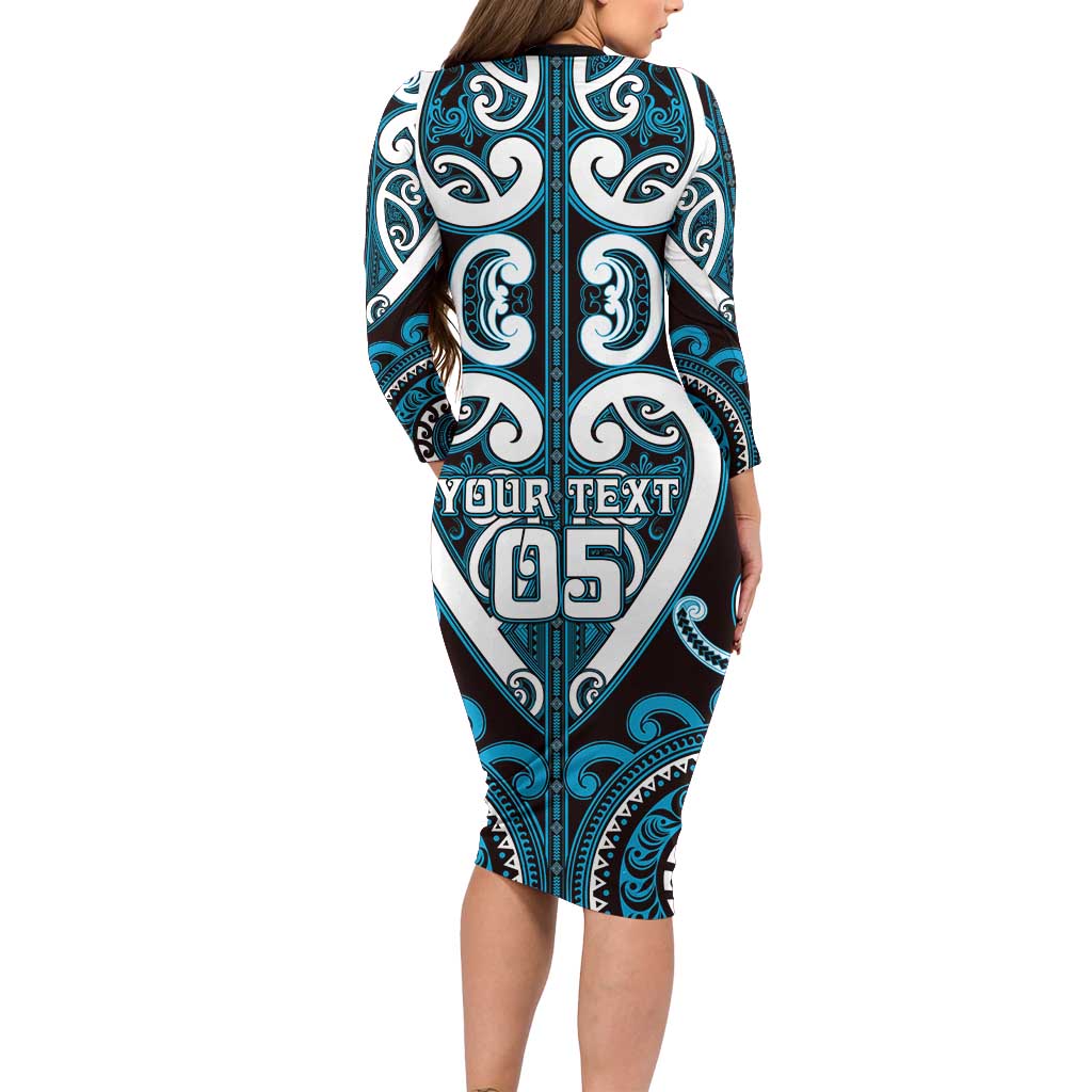 Custom Aotearoa Ngati Porou Family Matching Long Sleeve Bodycon Dress and Hawaiian Shirt Maori Tribal Pattern LT05 - Polynesian Pride