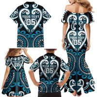 Custom Aotearoa Ngati Porou Family Matching Mermaid Dress and Hawaiian Shirt Maori Tribal Pattern LT05 - Polynesian Pride