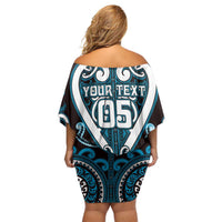 Custom Aotearoa Ngati Porou Family Matching Off Shoulder Short Dress and Hawaiian Shirt Maori Tribal Pattern LT05 - Polynesian Pride