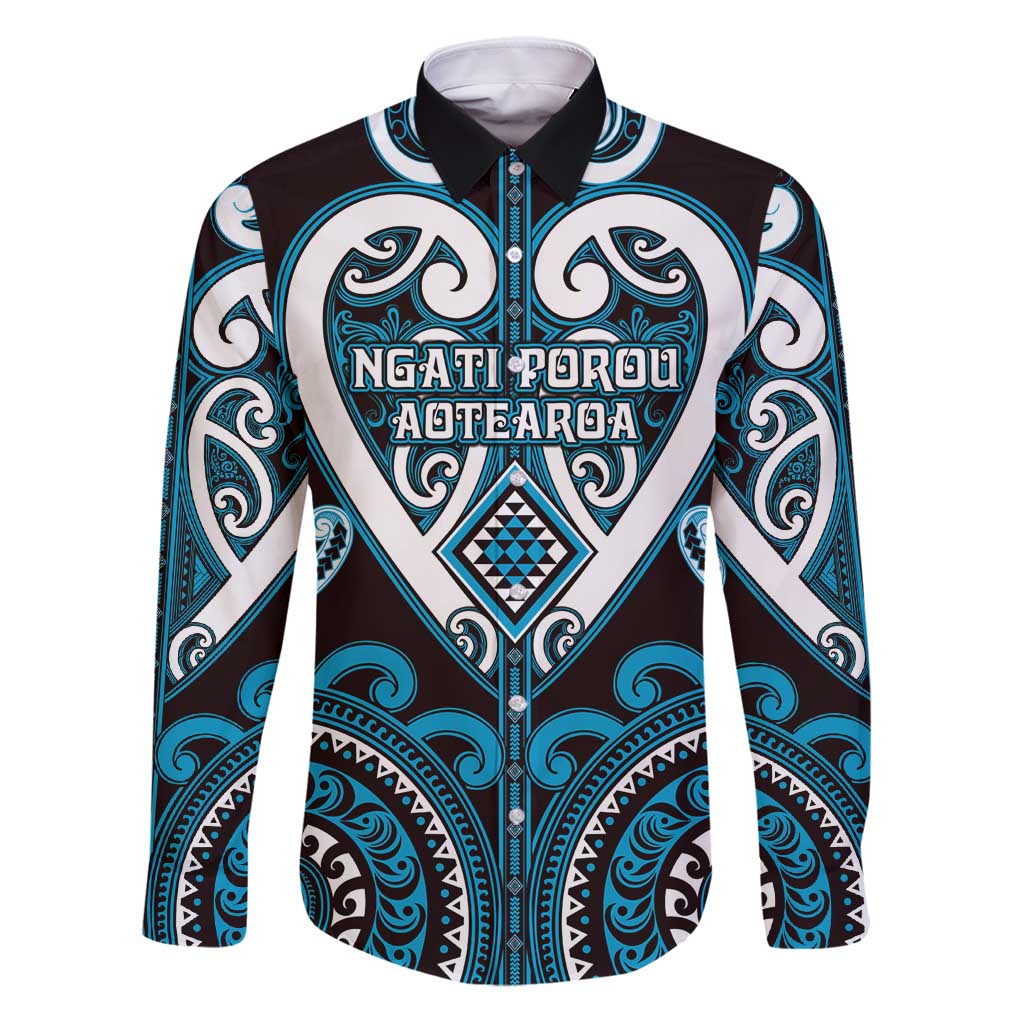 Custom Aotearoa Ngati Porou Family Matching Puletasi and Hawaiian Shirt Maori Tribal Pattern