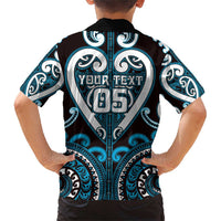 Custom Aotearoa Ngati Porou Family Matching Short Sleeve Bodycon Dress and Hawaiian Shirt Maori Tribal Pattern LT05 - Polynesian Pride