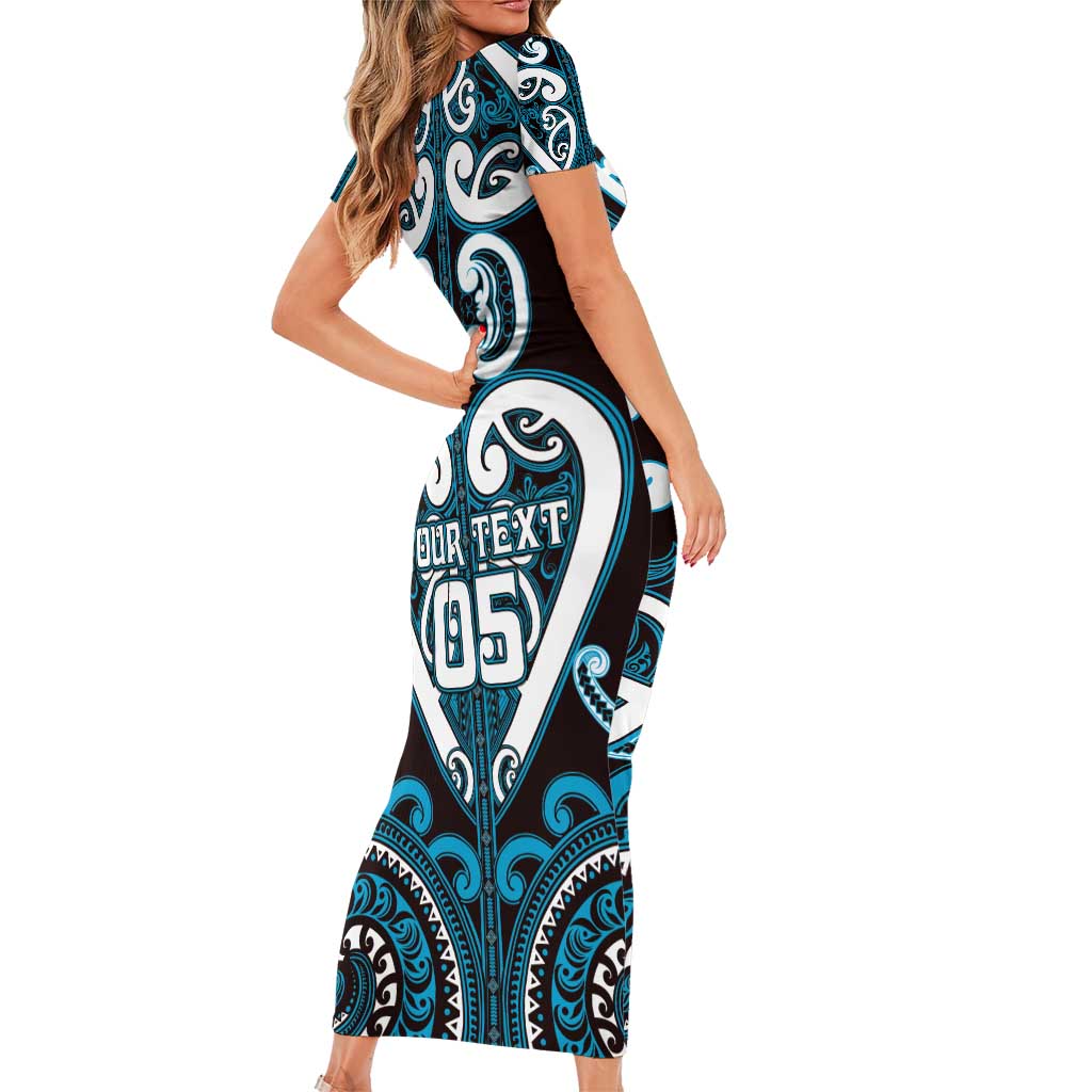 Custom Aotearoa Ngati Porou Family Matching Short Sleeve Bodycon Dress and Hawaiian Shirt Maori Tribal Pattern LT05 - Polynesian Pride