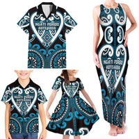 Custom Aotearoa Ngati Porou Family Matching Tank Maxi Dress and Hawaiian Shirt Maori Tribal Pattern LT05 - Polynesian Pride