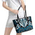 Aotearoa Ngati Porou Leather Tote Bag Maori Tribal Pattern