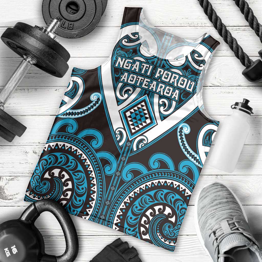 Custom Aotearoa Ngati Porou Men Tank Top Maori Tribal Pattern