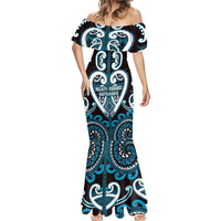 Custom Aotearoa Ngati Porou Mermaid Dress Maori Tribal Pattern LT05 - Polynesian Pride