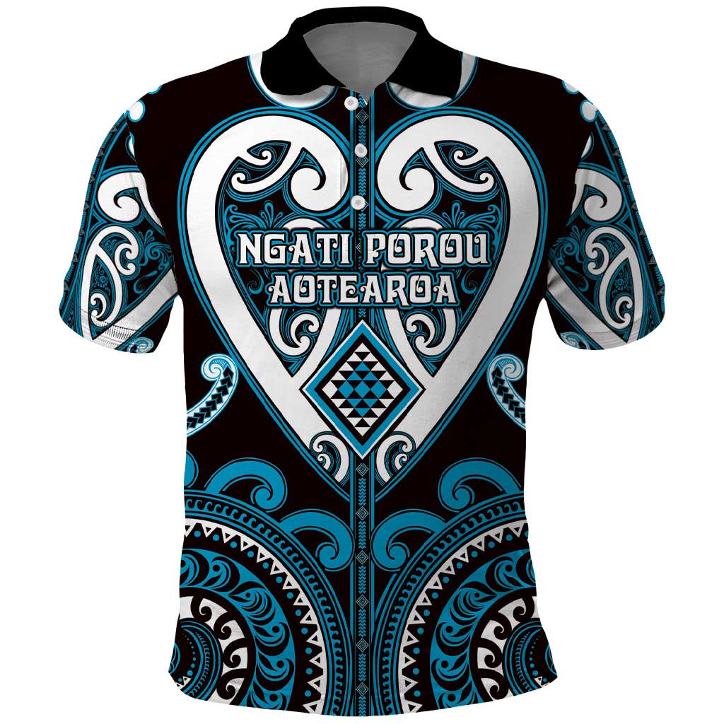 Custom Aotearoa Ngati Porou Polo Shirt Maori Tribal Pattern