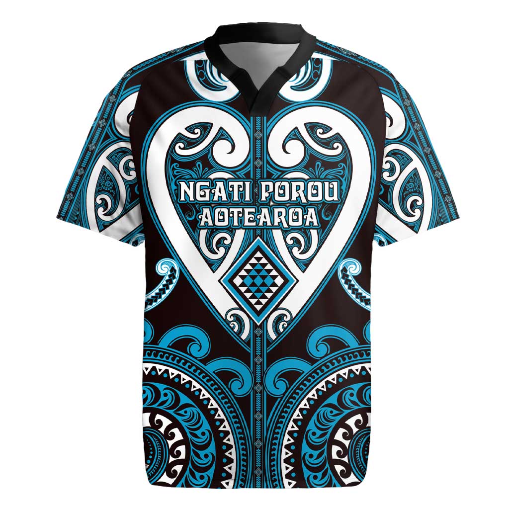 Custom Aotearoa Ngati Porou Rugby Jersey Maori Tribal Pattern
