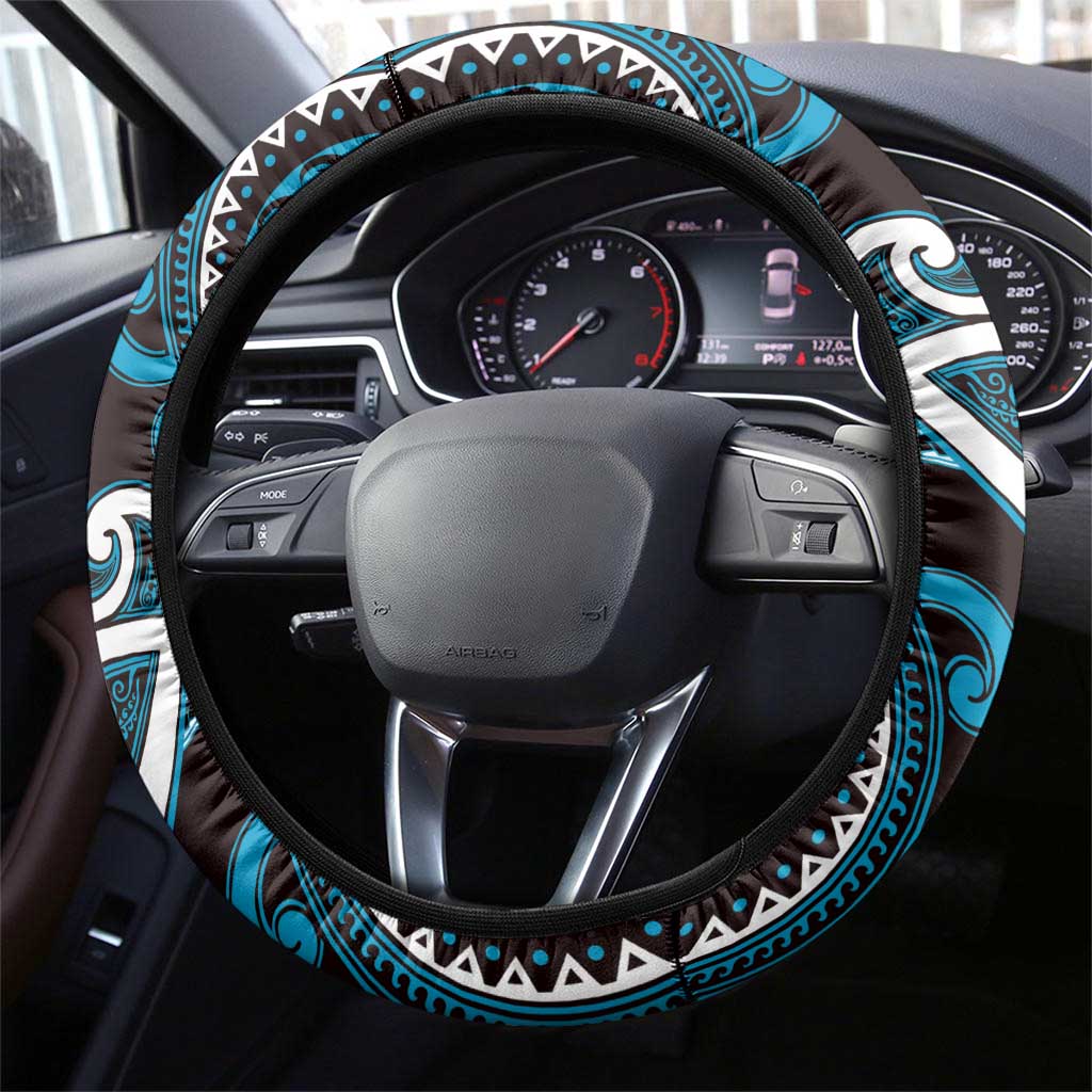 Aotearoa Ngati Porou Steering Wheel Cover Maori Tribal Pattern LT05 - Polynesian Pride