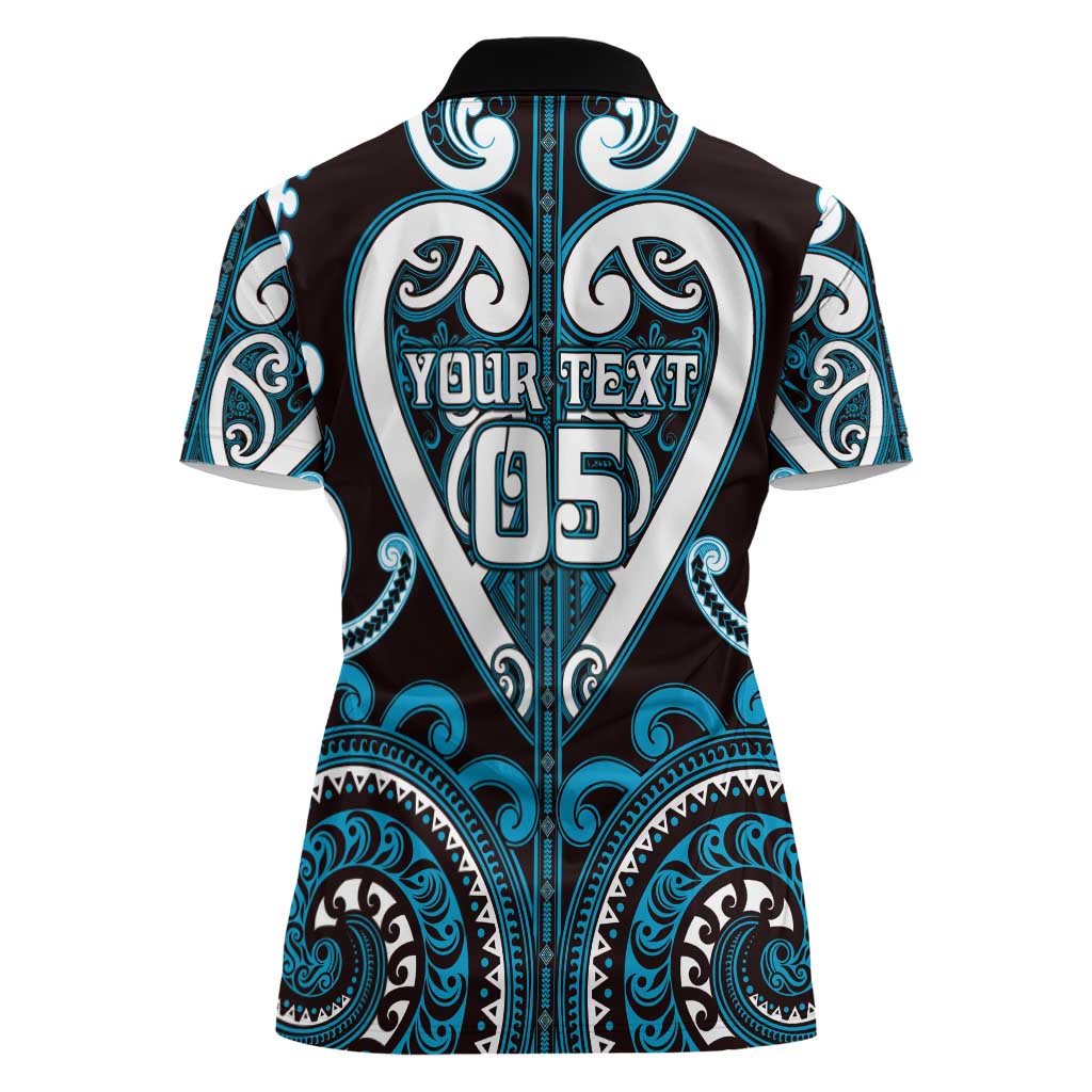 Custom Aotearoa Ngati Porou Women Polo Shirt Maori Tribal Pattern