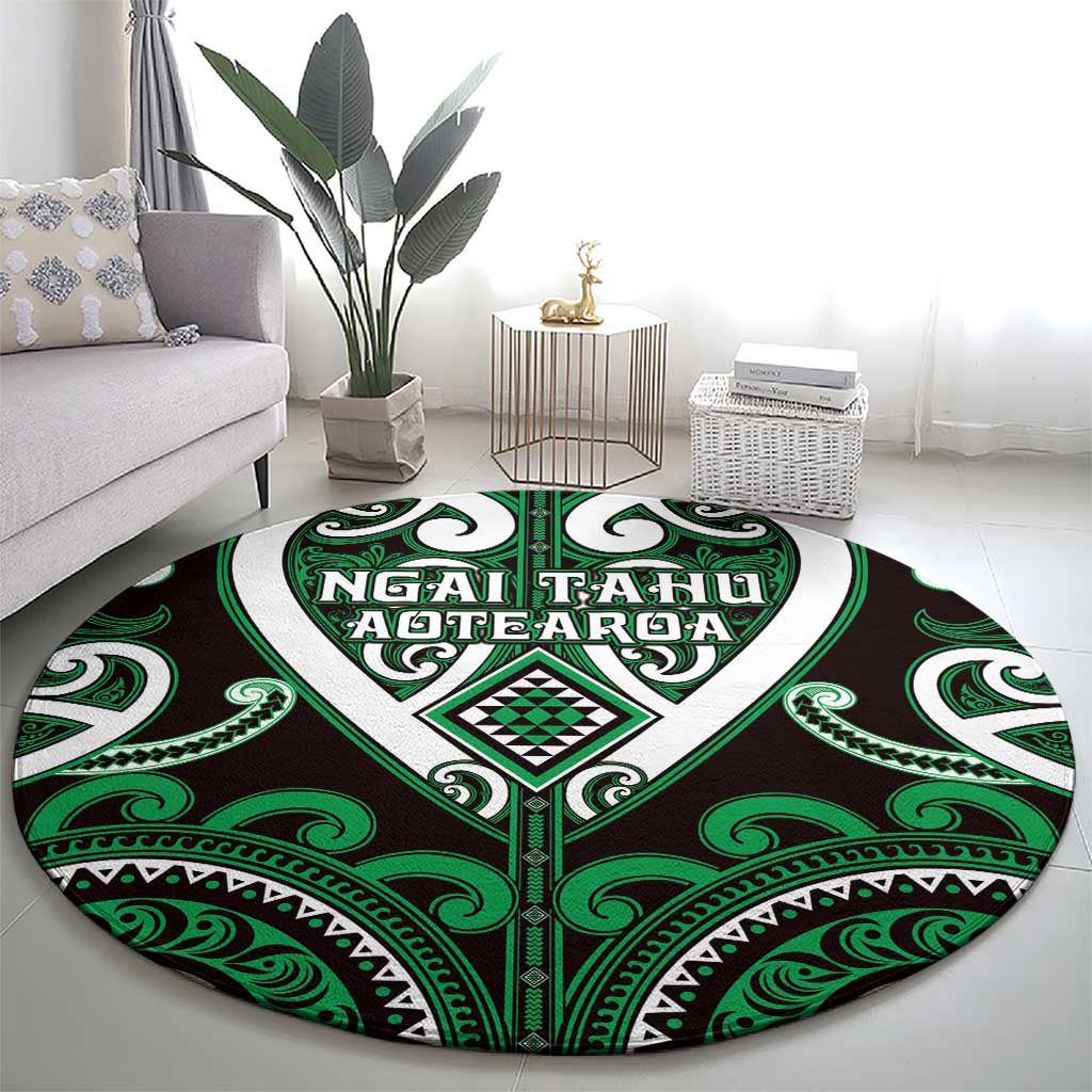 Aotearoa Ngai Tahu Round Carpet Maori Tribal Pattern