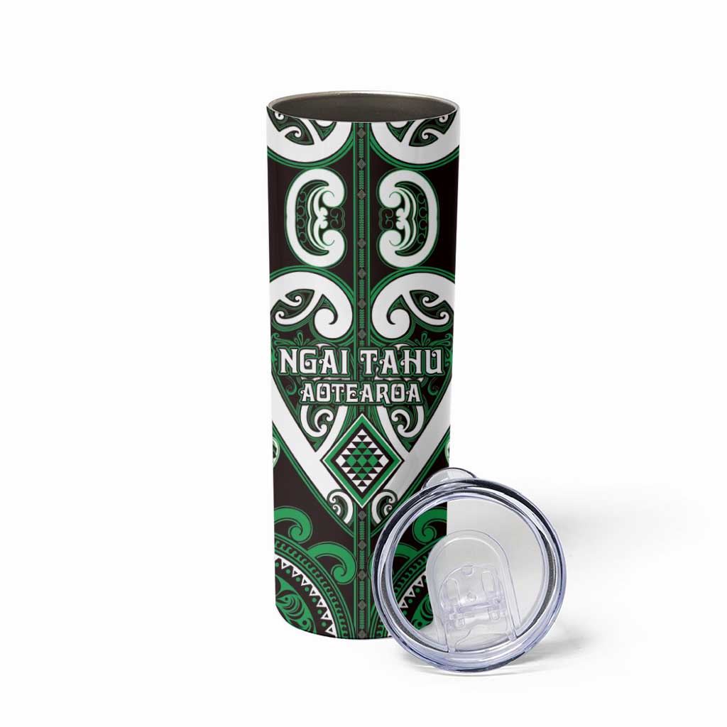 Custom Aotearoa Ngai Tahu Skinny Tumbler Maori Tribal Pattern LT05 - Polynesian Pride