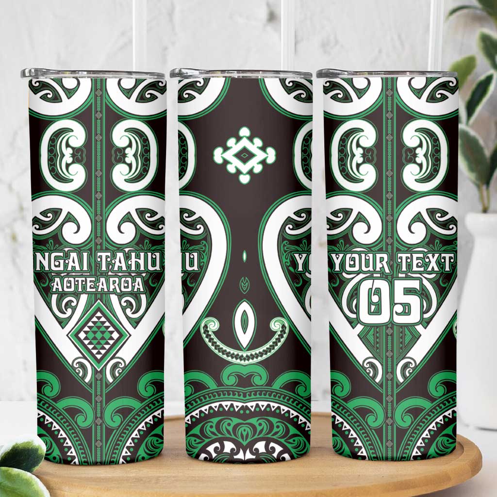 Custom Aotearoa Ngai Tahu Skinny Tumbler Maori Tribal Pattern LT05 - Polynesian Pride