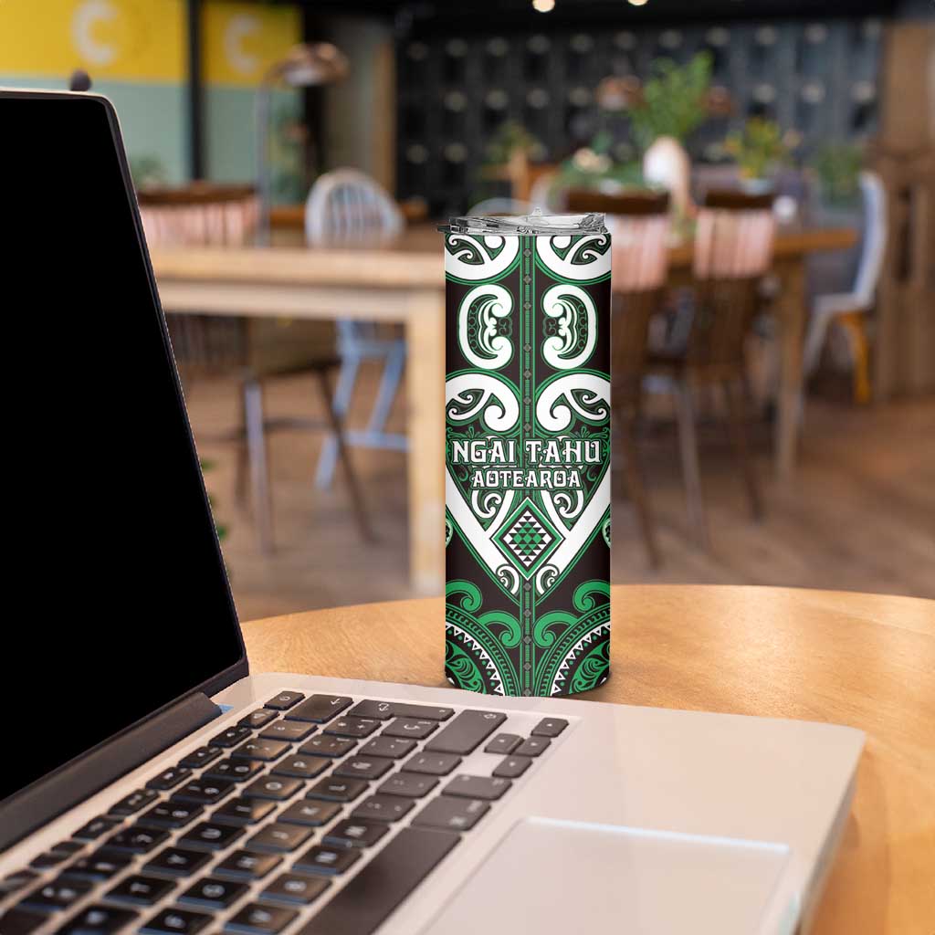 Custom Aotearoa Ngai Tahu Skinny Tumbler Maori Tribal Pattern LT05 - Polynesian Pride