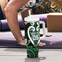 Custom Aotearoa Ngai Tahu Tumbler With Handle Maori Tribal Pattern