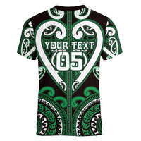 Custom Aotearoa Ngai Tahu Women V-Neck T-Shirt Maori Tribal Pattern LT05 - Polynesian Pride