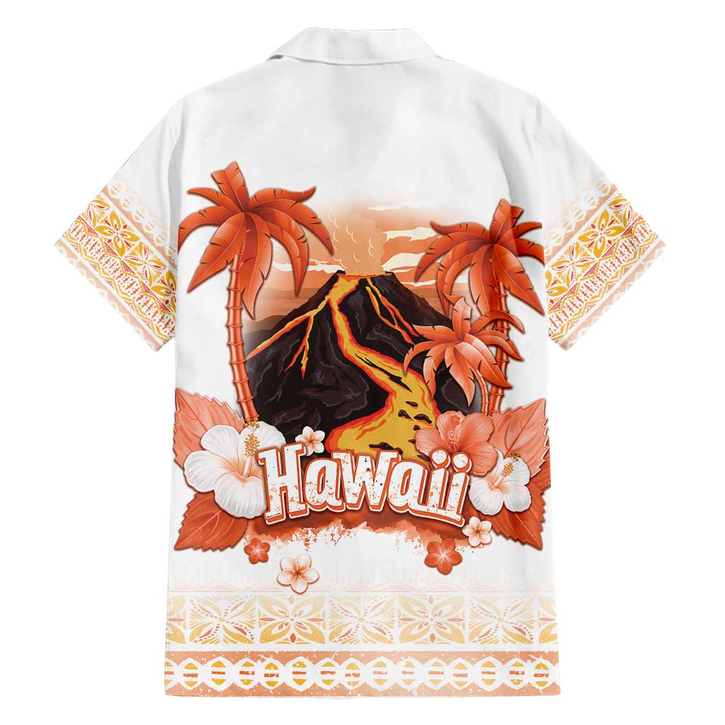 Hawaiian Volcano Lava Flow Family Matching Summer Maxi Dress and Hawaiian Shirt With Hawaiian Tapa Pattern