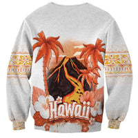Hawaiian Volcano Lava Flow Sweatshirt With Hawaiian Tapa Pattern