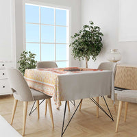 Hawaiian Volcano Lava Flow Tablecloth With Hawaiian Tapa Pattern