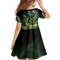 Aotearoa New Zealand Tuatara Family Matching Off Shoulder Short Dress and Hawaiian Shirt Maori Koru Art LT05 - Polynesian Pride