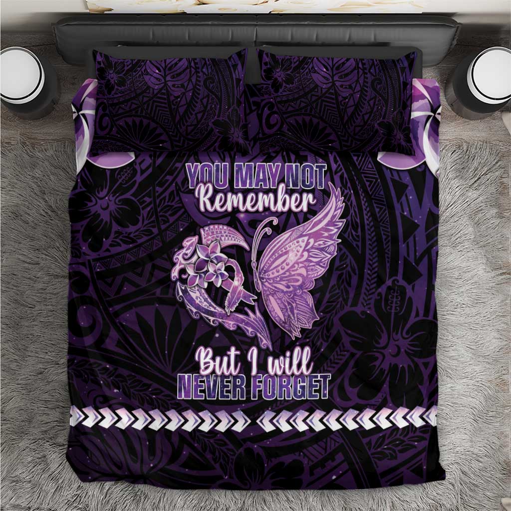 Alzheimer's Awareness Bedding Set You May Not Remember But I Will Never Forget LT05 Purple - Polynesian Pride