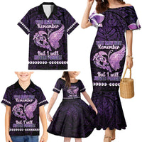 Personalised Alzheimer's Awareness Family Matching Mermaid Dress and Hawaiian Shirt You May Not Remember But I Will Never Forget LT05 - Polynesian Pride