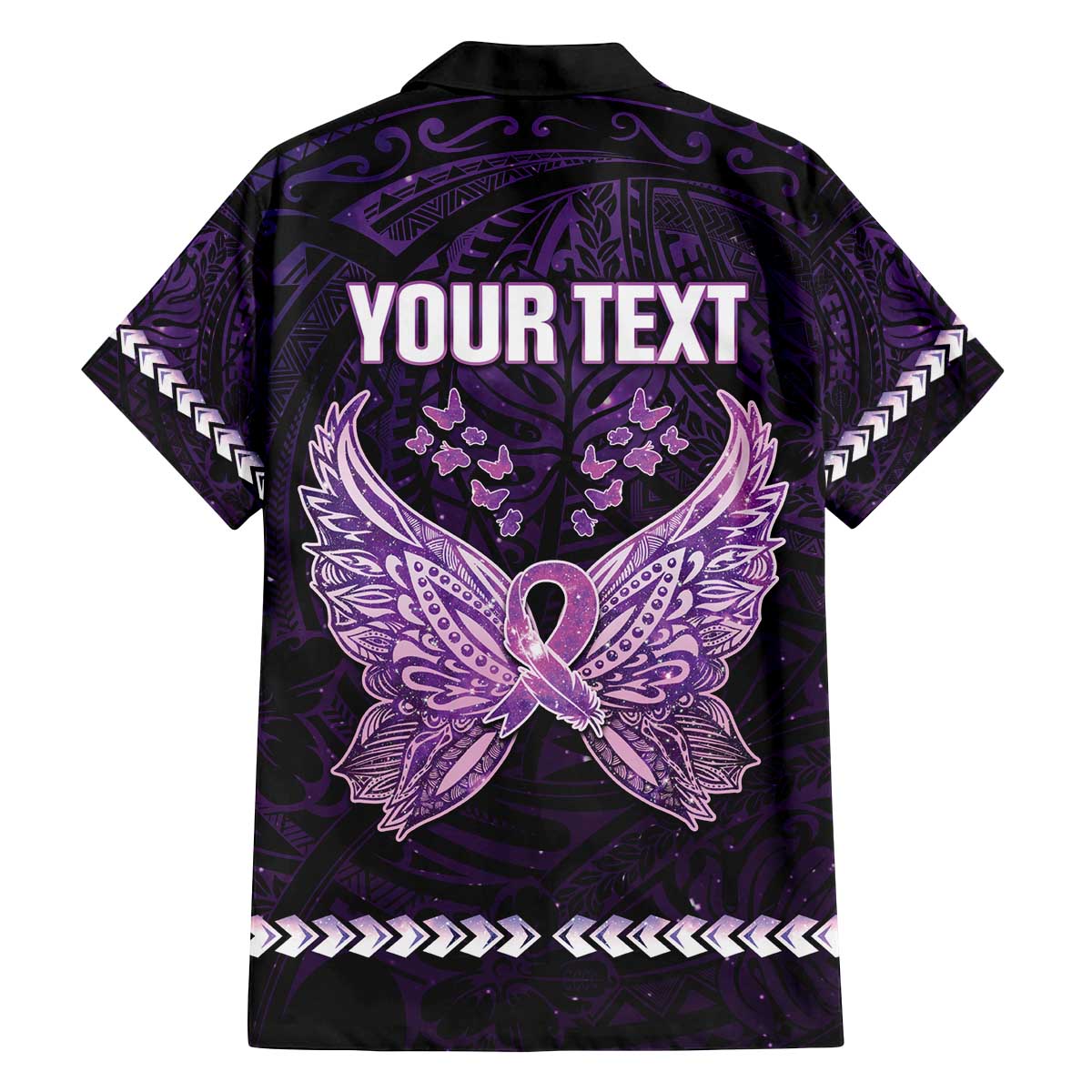 Personalised Alzheimer's Awareness Family Matching Off The Shoulder Long Sleeve Dress and Hawaiian Shirt You May Not Remember But I Will Never Forget LT05 - Polynesian Pride