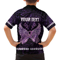 Personalised Alzheimer's Awareness Family Matching Off Shoulder Short Dress and Hawaiian Shirt You May Not Remember But I Will Never Forget LT05 - Polynesian Pride