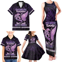 Personalised Alzheimer's Awareness Family Matching Tank Maxi Dress and Hawaiian Shirt You May Not Remember But I Will Never Forget LT05 - Polynesian Pride