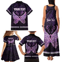 Personalised Alzheimer's Awareness Family Matching Tank Maxi Dress and Hawaiian Shirt You May Not Remember But I Will Never Forget LT05 - Polynesian Pride