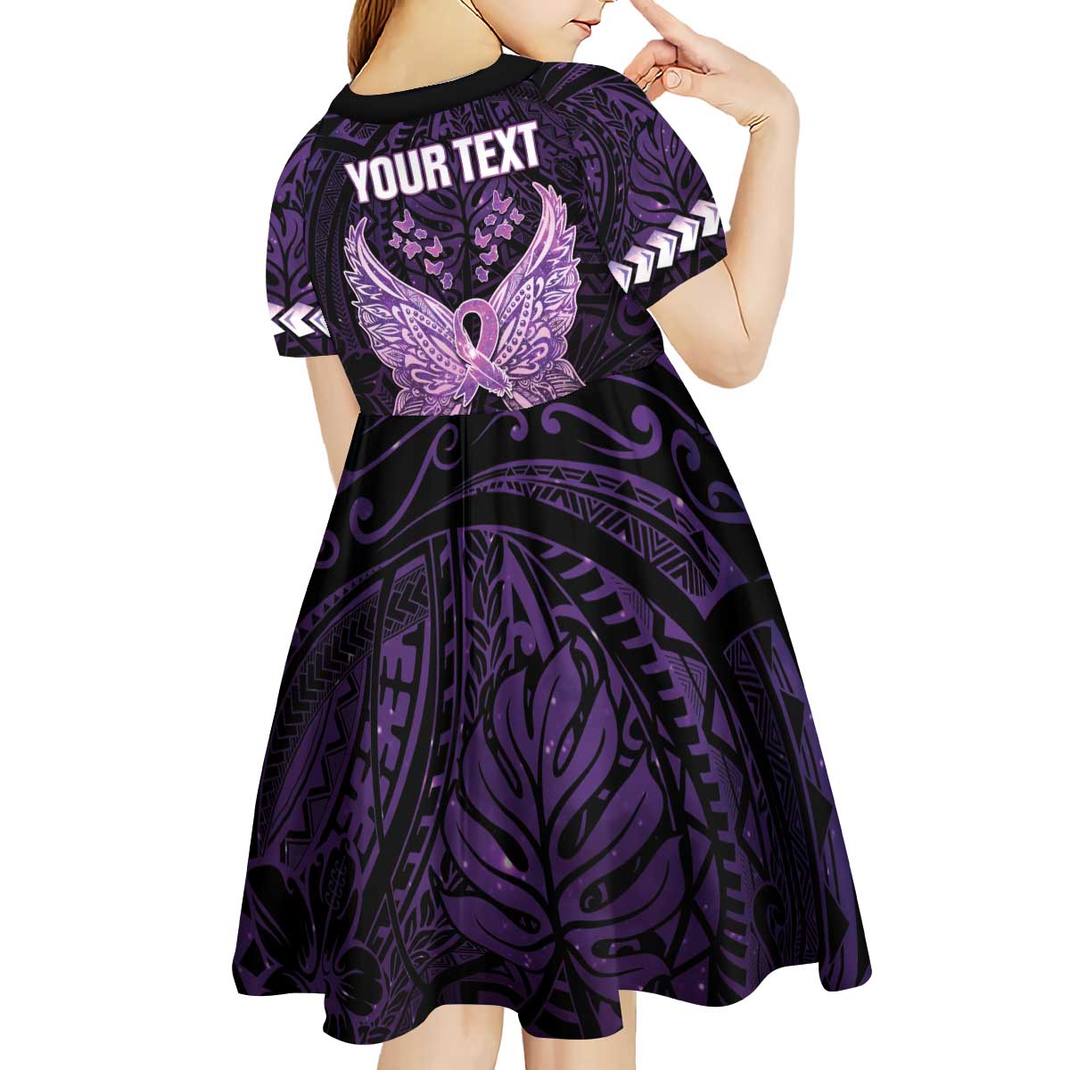Personalised Alzheimer's Awareness Kid Short Sleeve Dress You May Not Remember But I Will Never Forget