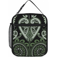 Aotearoa Ngati Awa Lunch Bag Maori Tribal Pattern LT05 10.2 × 8.3 × 4.3 inch Green - Polynesian Pride