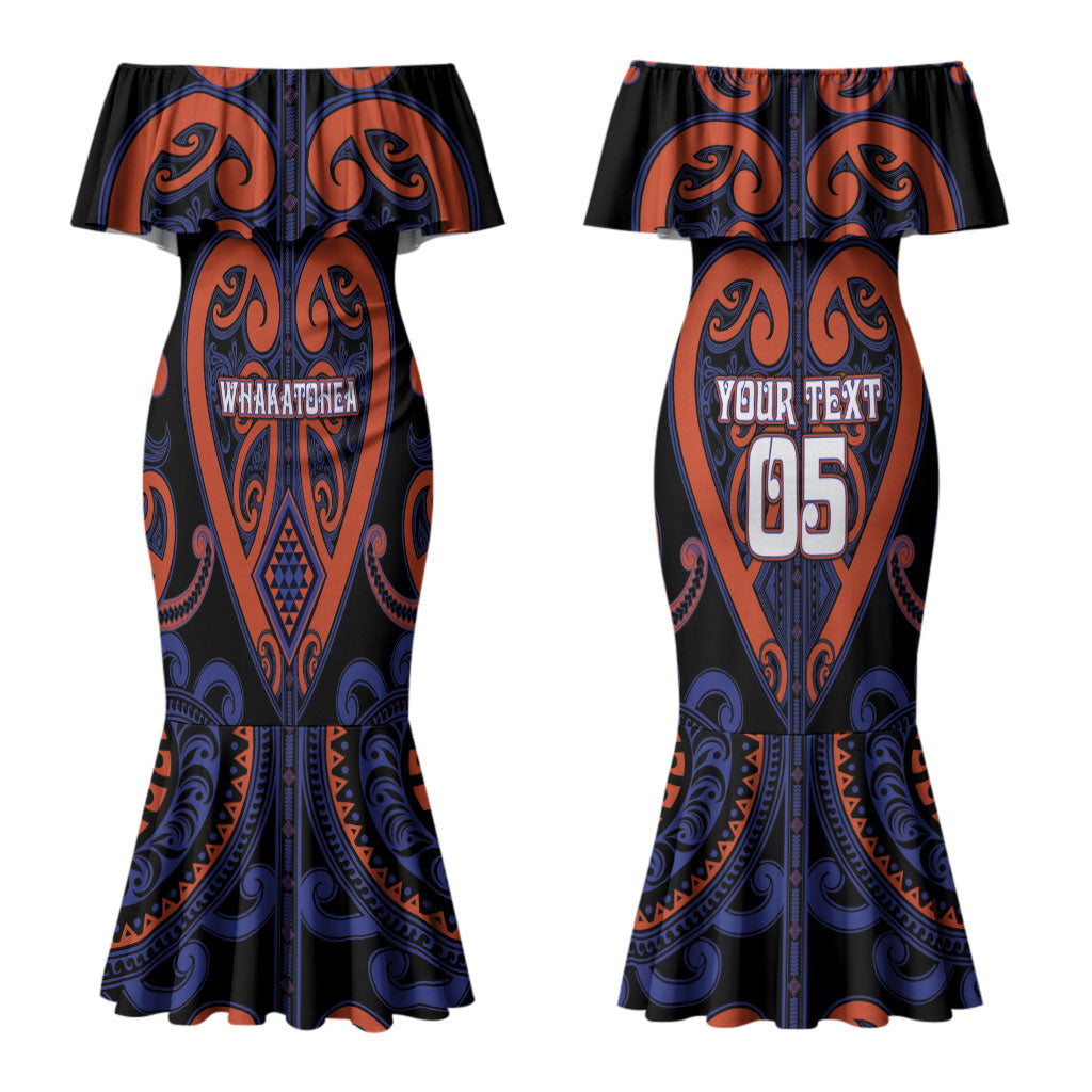 Custom Aotearoa Whakatohea Couples Matching Mermaid Dress and Long Sleeve Button Shirt Maori Tribal Pattern LT05 - Polynesian Pride