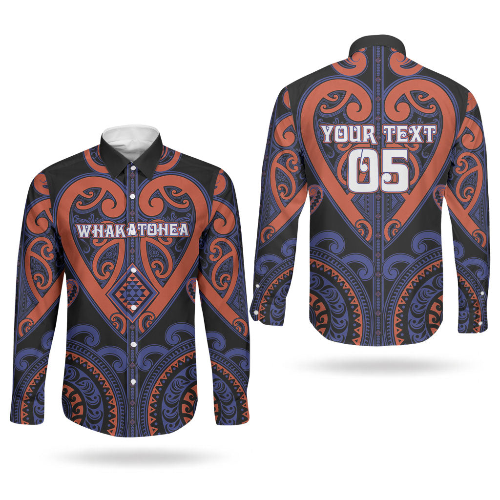 Custom Aotearoa Whakatohea Couples Matching Off Shoulder Maxi Dress and Long Sleeve Button Shirt Maori Tribal Pattern LT05 - Polynesian Pride