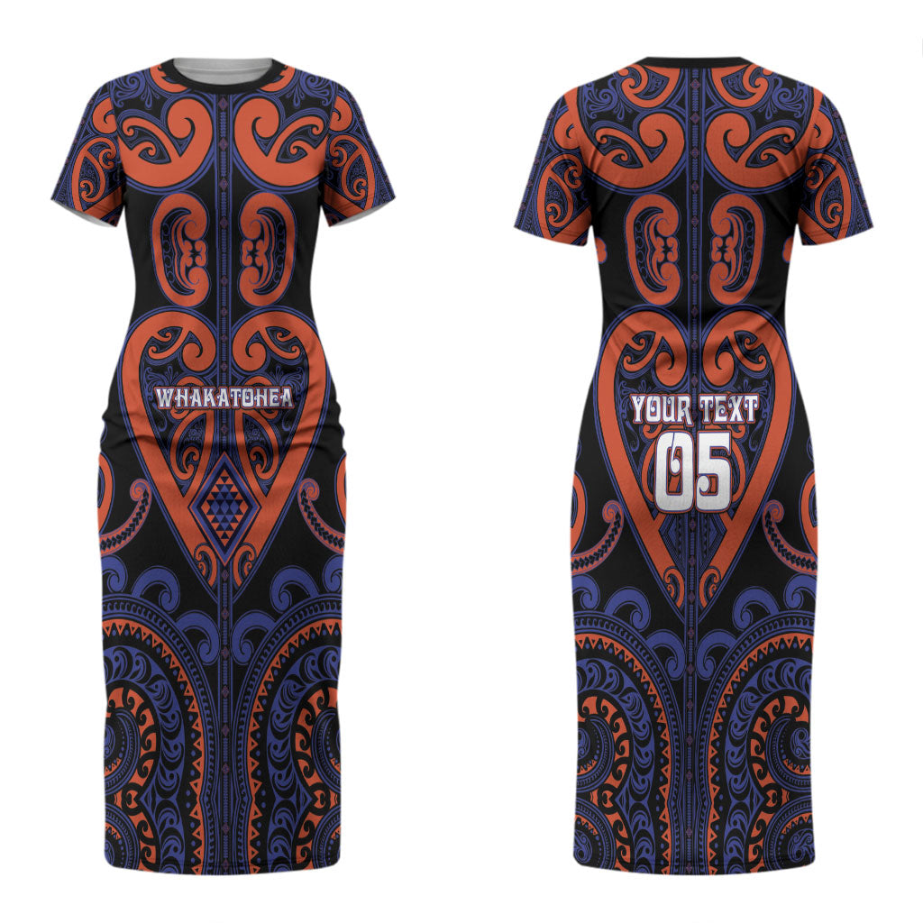 Custom Aotearoa Whakatohea Couples Matching Short Sleeve Bodycon Dress and Long Sleeve Button Shirt Maori Tribal Pattern LT05 - Polynesian Pride