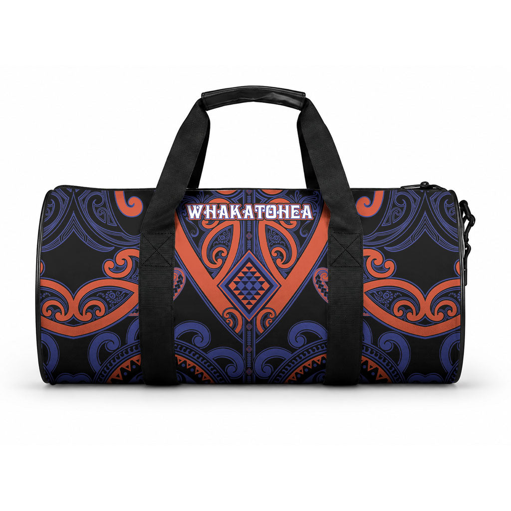 Aotearoa Whakatohea Duffle Bag Maori Tribal Pattern LT05 One size Navy - Polynesian Pride