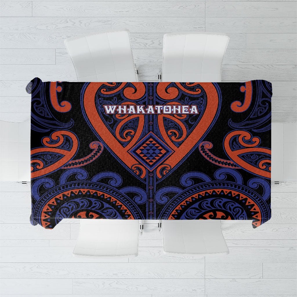 Aotearoa Whakatohea Tablecloth Maori Tribal Pattern LT05 Navy - Polynesian Pride