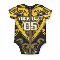 Custom Aotearoa Ngati Whatua Baby Onesie Maori Tribal Pattern LT05 - Polynesian Pride