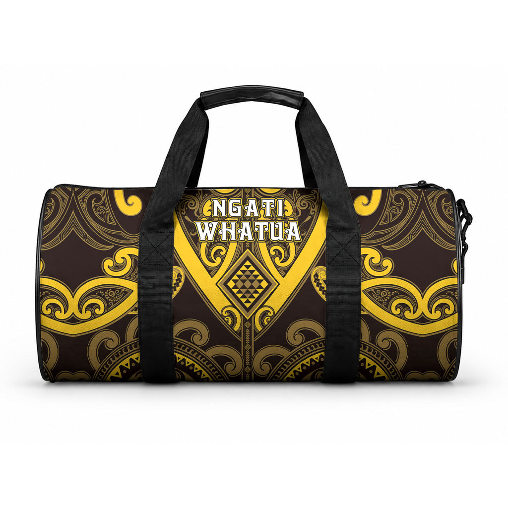 Aotearoa Ngati Whatua Duffle Bag Maori Tribal Pattern LT05 One size Yellow - Polynesian Pride