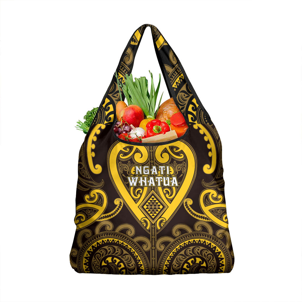 Aotearoa Ngati Whatua Grocery Bag Maori Tribal Pattern LT05 1-pack One Size Yellow - Polynesian Pride