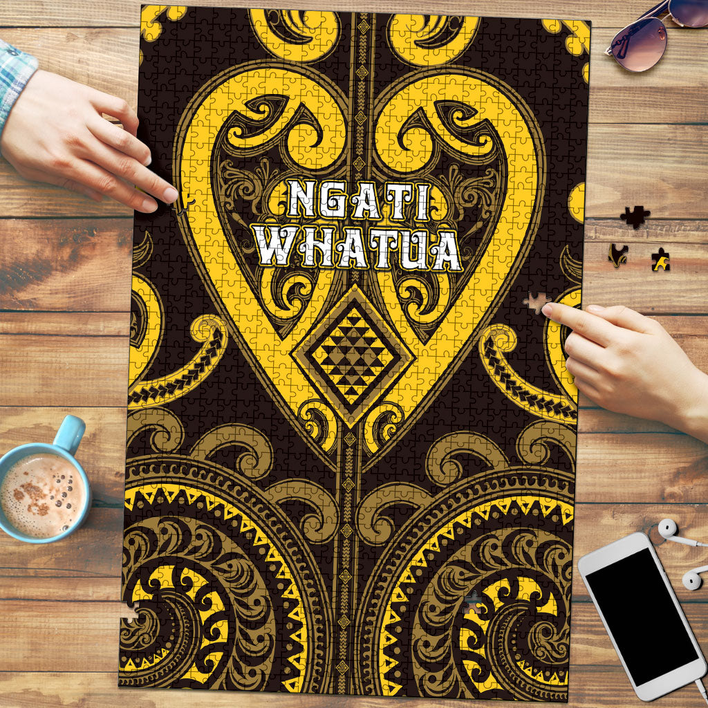 Aotearoa Ngati Whatua Puzzle Maori Tribal Pattern LT05 Yellow - Polynesian Pride