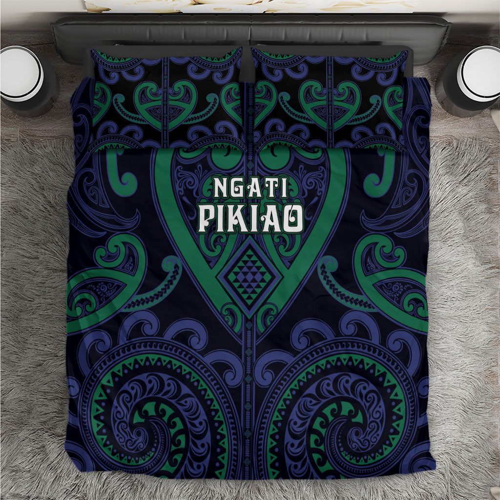 Aotearoa Ngati Pikiao Bedding Set Maori Tribal Pattern LT05 Green - Polynesian Pride