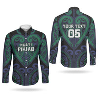 Custom Aotearoa Ngati Pikiao Couples Matching Short Sleeve Bodycon Dress and Long Sleeve Button Shirt Maori Tribal Pattern LT05 - Polynesian Pride