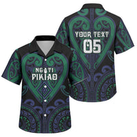 Custom Aotearoa Ngati Pikiao Family Matching Mermaid Dress and Hawaiian Shirt Maori Tribal Pattern LT05 Son's Shirt Green - Polynesian Pride