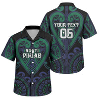 Custom Aotearoa Ngati Pikiao Family Matching Short Sleeve Bodycon Dress and Hawaiian Shirt Maori Tribal Pattern LT05 Son's Shirt Green - Polynesian Pride